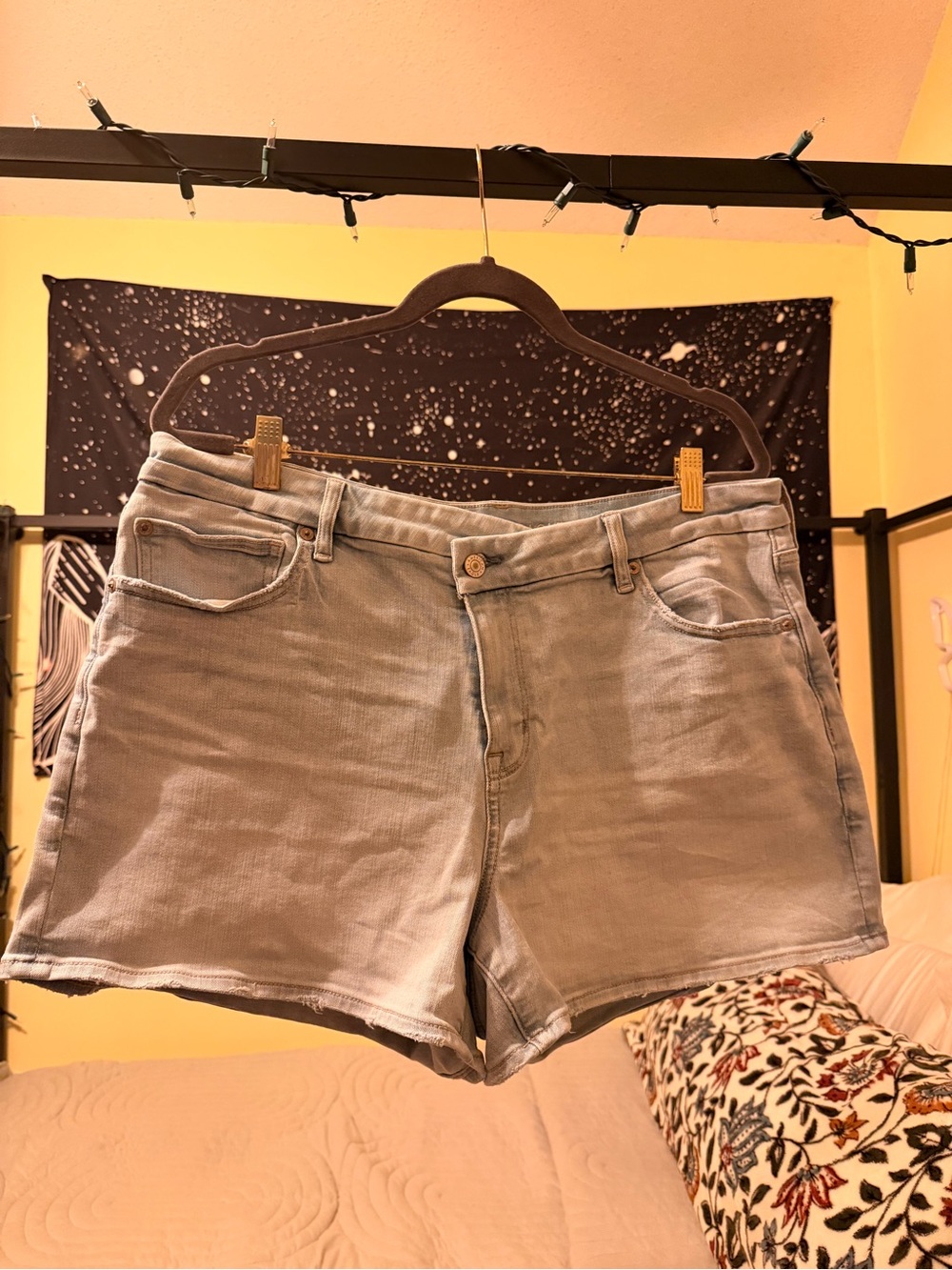 American Eagle Women's Light Blue Denim Shorts